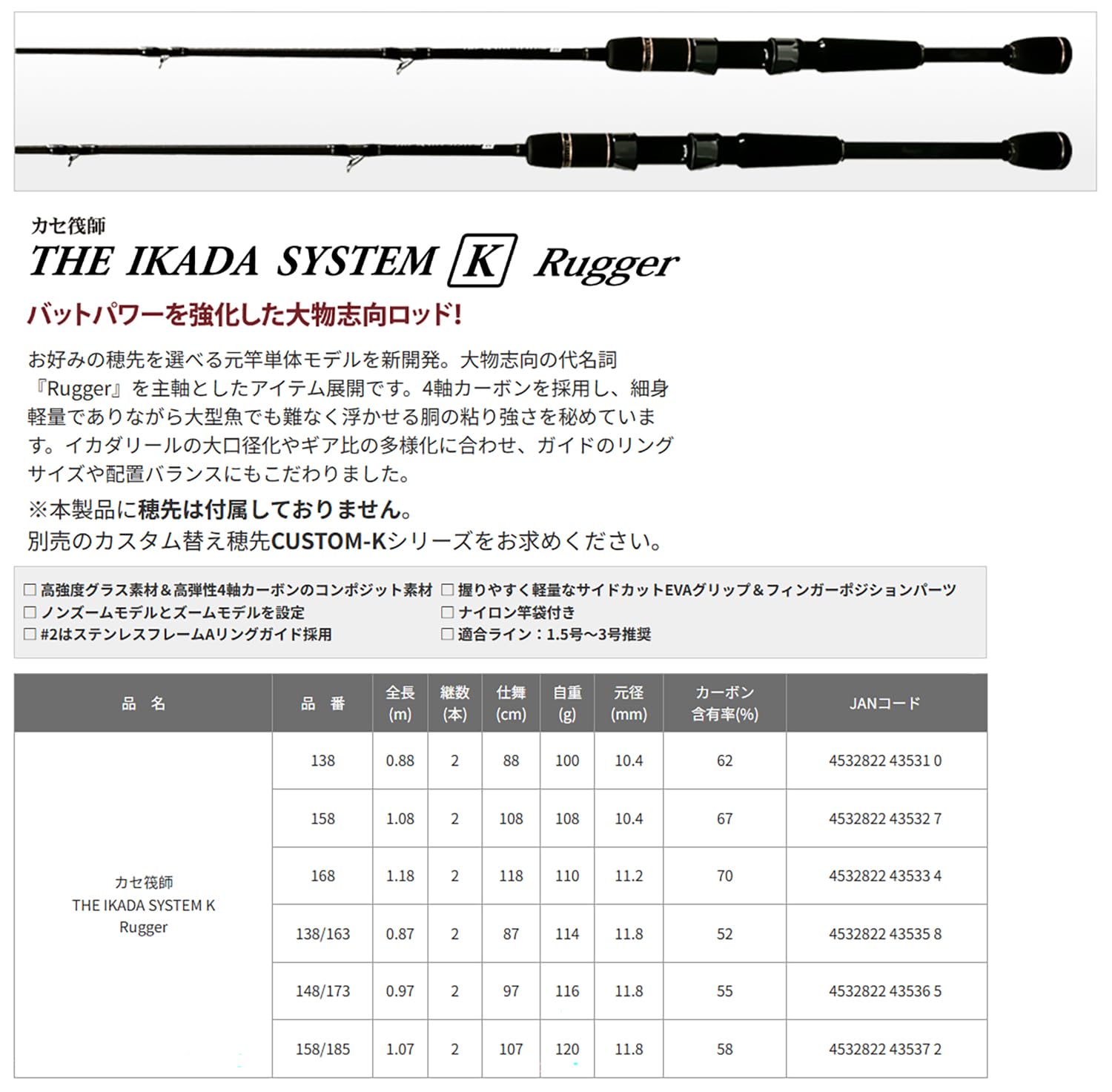Amazon | 黒鯛工房 カセ筏師 THE IKADA SYSTEM K Rugger (イカダ